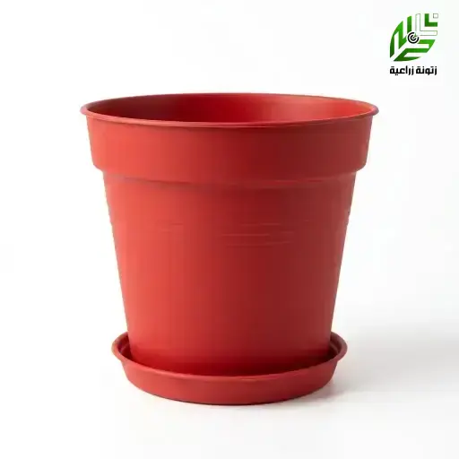 اصيص زراعة دائري 17 سم احمر  مينترا